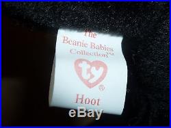 Ty Beanie Baby ZIP The CAT ERROR in name HOOT 1994 Style 4004 VERY RARE