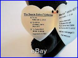 Ty Beanie Baby-blackie-rare Blackie Ty Beanie Baby-multiple Errors-pvc Pellets