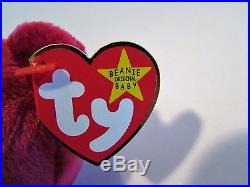 Ty Beanie Baby-valentina-rare Valentina Bear Ty Beanie Baby With Multiple Errors