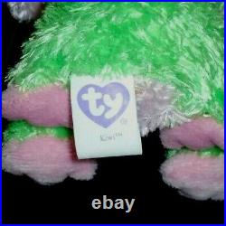 Ty Beanie Boos KIWI the Frog 6 (RARE Looped Tush Tag) MINT with MINT TAGS
