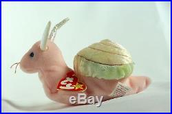 Ty Beanie SWIRLY Snail with Tag ERRORS Plush Toy RARE PE NEW RETIRED