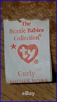 Ty Curly Beanie Baby EXTREMELY RARE with 17 ERRORS RETIRED