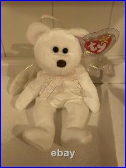 Ty Halo Bear Beanie Baby 1998 Rare Brown Nose! Mint Condition! With Errors