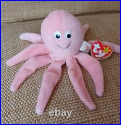 Ty RARE BEANIE BABY INKY The Octopus RETIRED PVC PELLETS RARE TAG ERRORS 1994