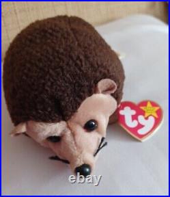 Ty Retired Beanie Baby Prickles the Hedgehog 1998 Pe Pellets Rare Tag Error