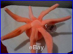 Ty Ultra Rare 7 Legged Inky Octopus Beanie Baby. Collectors Item