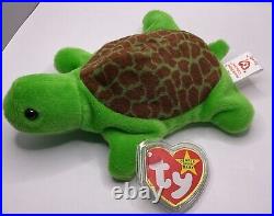 Ty beanie babies extremely rare retired 1993 Speedy The Turtle Tag Errors New