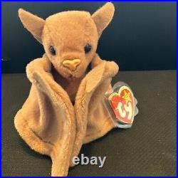 Ty beanie babies extremely rare retired 1996 Batty The Bat PVC Brown Version