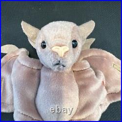 Ty beanie babies extremely rare retired 1996 Batty The Bat PVC Brown Version