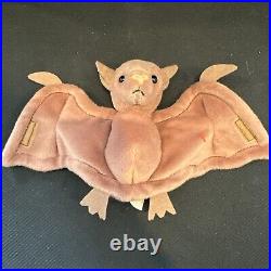 Ty beanie babies extremely rare retired 1996 Batty The Bat PVC Brown Version