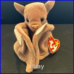 Ty beanie babies extremely rare retired 1996 Batty The Bat PVC Brown Version