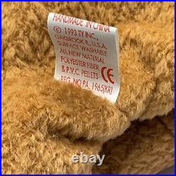 Ty beanie babies extremely rare retired Curly The Bear 1993 1st Generation NIB