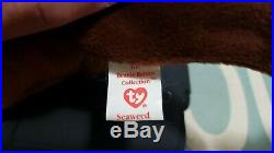 Ty beanie baby Seaweed Limited Edition with 3 Errors! Ultra Rare! New MWMT