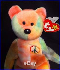 Ty beanie baby Very Rare PEACE BEAR orig. Collectible with Tag Errors Fareham H