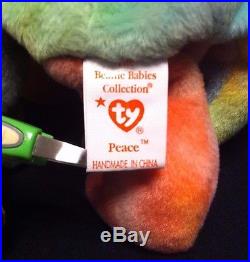 Ty beanie baby Very Rare PEACE BEAR orig. Collectible with Tag Errors Fareham H