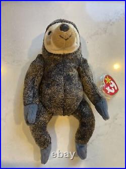 Ty beanie baby slowpoke sloth RARE and Retired With Grammatical Error