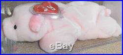 ULTRA RARE Authenticated Ty 1st gen MWNMT SQUEALER Beanie Baby 4 Line KOREAN Tag