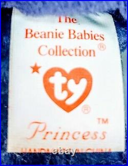 ULTRA RARE Collectors Princess Diana TY Beanie Baby Bear 1997 Retired P. E Pelt