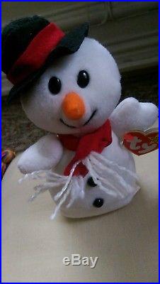 ULTRA RARE TY Beanie Baby Snowball Snowman style 4201 many Errors 1996 unique
