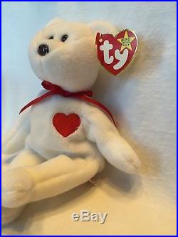 ULTRA RARE Valentino TY Beanie Baby Misspelled Tag and PVC Pellets