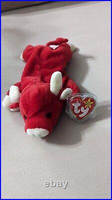 Ultra Rare BEANIE BABY Snort The Bull Vintage 1995 Tag Errors PVC MINT CONDITION