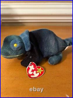 Ultra Rare Rainbow Beanie Baby With Iggy Fabric