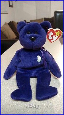 Ultra Rare TY Princess Diana 1st Edition Beanie baby, MINT Condition Swing Tag