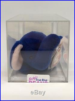 Ultra Rare Ty ROYAL BLUE PEANUT The Elephant Beanie Baby 3rd / 1st Gen MWMT MQ