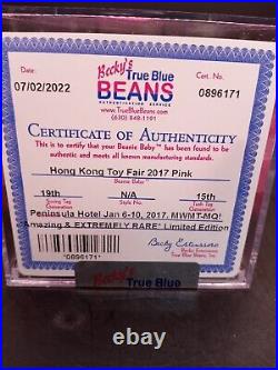 Ultra Rare-ty Beanie -hong Kong Bear 2017-mwmt-mq-authenticated Tbb
