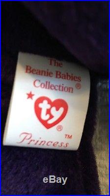 VERY RARE PRINCESS DIANA 1st Edition Beanie Baby MINT CONDITION! PVC PELLETS