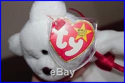 VERY RARE Valentino Ty Beanie Baby MINT Tag with 2 Misspellings, NO # & PVC