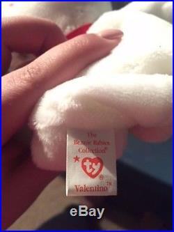 VERY Rare Vintage Valentino Ty Beanie Baby NWT-Mispelled Tag and PVC
