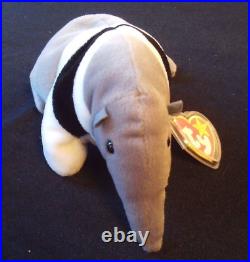 VINTAGE TY Beanie Baby Ants the Anteater 1998 Retired rare tag errors