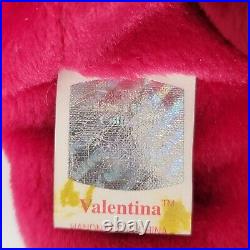 Valentina RARE TY Beanie Baby TAG ERRORS 1998/99 w hologram Brand New Tags