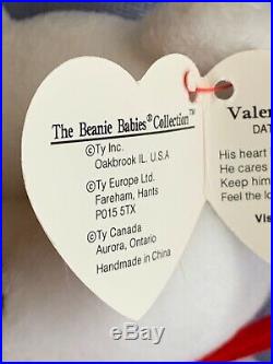 Very Rare Errors 1994 Valentino Beanie Bear PVC Pellets New Brown Nose