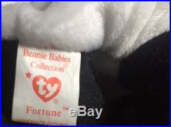 Very Rare Fortune Panda Retired Ty Beanie Baby Two Swing Tag Jake The Duck Error