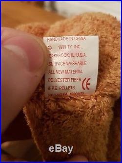 Very Rare Ty Beanie Baby Fuzz WITH Date ERRORS and Misspelling on tag