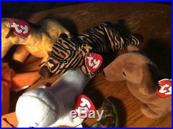 Vintage Ty 3rd Gen Hang Tag Beanie Babies Lot of 10 Rare