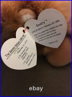 WOW Mint Condition Rare Ty Roary Beanie Baby with several errors