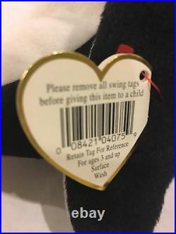 Waddle The Penguin Ty Beanie Baby Style 4075. He Is Rare, Original and New